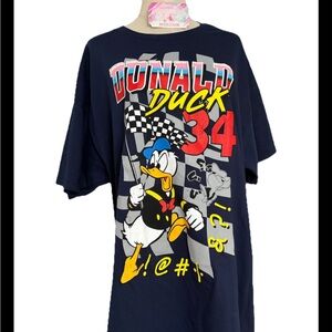 DISNEYLAND Disney Mickey & Friends DONALD Duck STYLE T-SHIRT ADULT 2X Car
